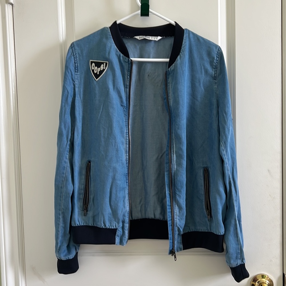 Zara patchwork Denim jacket